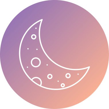 Ay. Web simgesi basit illüstrasyon