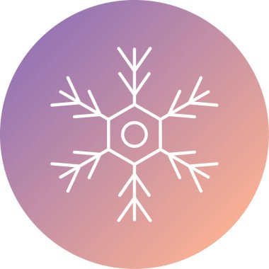 Modern kar tanesi simgesinin vektör çizimi