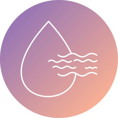 Eşsiz su ikonu vektör illüstrasyonu