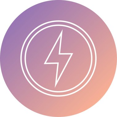 Tek elektrik simge vektör çizim