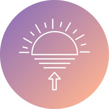 Güneş. Web simgesi basit illüstrasyon