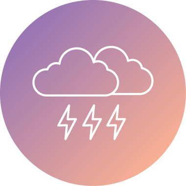 Fırtına bulutu çizgisi vektör simgesi