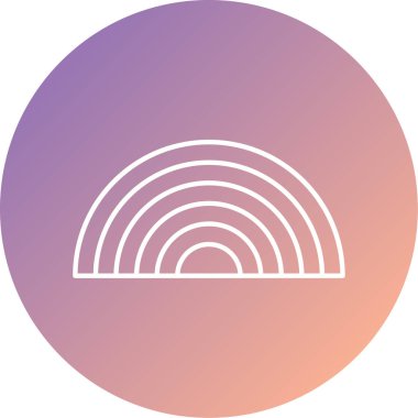 güzel gökkuşağı ikonu vektör çizimi