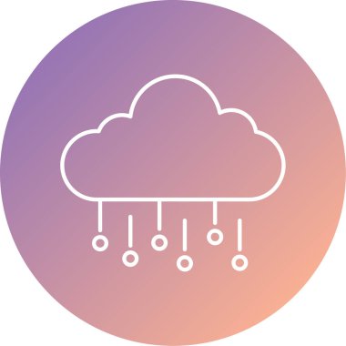 Bulut. Web simgesi basit illüstrasyon