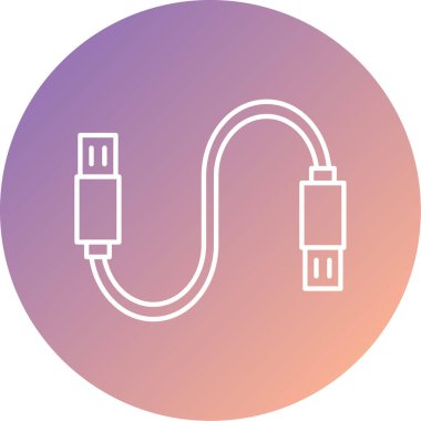 USB Tak vektör satırı simgesi