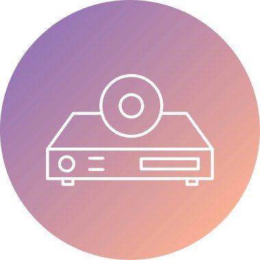 DVD sürücüsünün basit simgesi