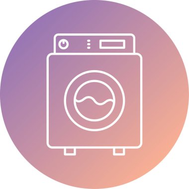 Çamaşır. Web simgesi basit illüstrasyon