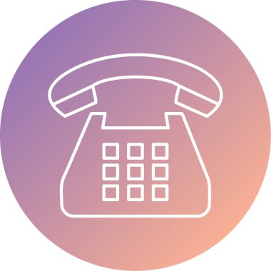 Telefonunuz var. Web simgesi basit illüstrasyon