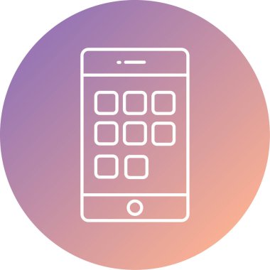 Cep telefonu. Web simgesi basit tasarım