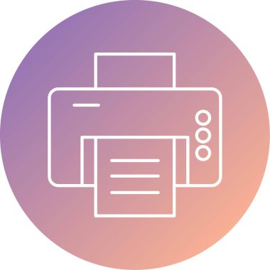 vektör yazıcı simgesi, resimleme