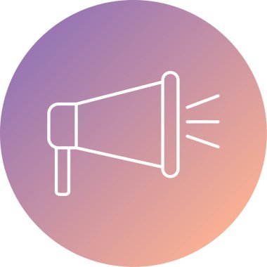 Bir hoparlörün eşsiz vektör çizgisi simgesi