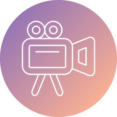Benzersiz video kamera vektör simgesi