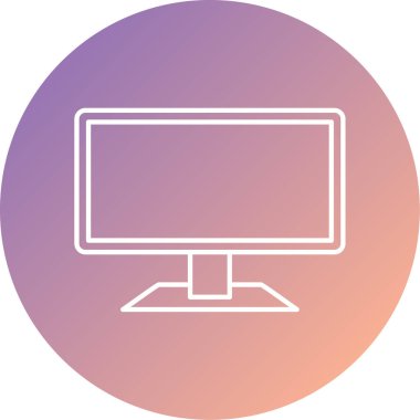 Bilgisayar. Web simgesi basit tasarım