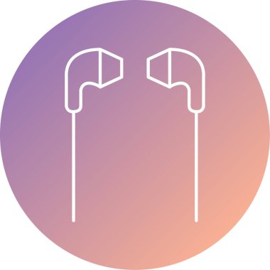 Kulaklık simge vektör çizim