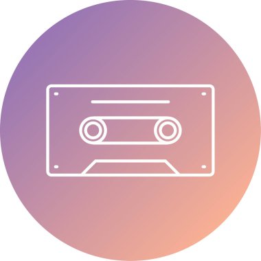 kaset teybi ikon vektör çizimi