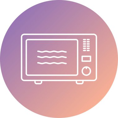 Soyut arkaplanda izole edilmiş mikrodalga simgesi