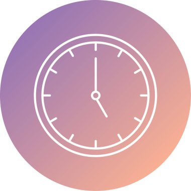 Saat. Web simgesi basit illüstrasyon