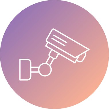 Güvenlik kamerası simgesi, vektör illüstrasyonu