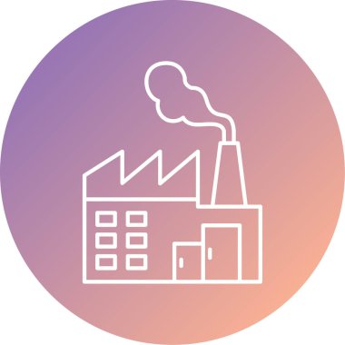 Fabrika. Web simgesi basit illüstrasyon