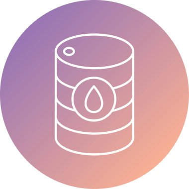 Benzersiz yağ varili vektör simgesi