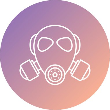 Gaz maskesi simgesinin vektör illüstrasyonu