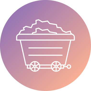 Kömür madeni. Basit illüstrasyon