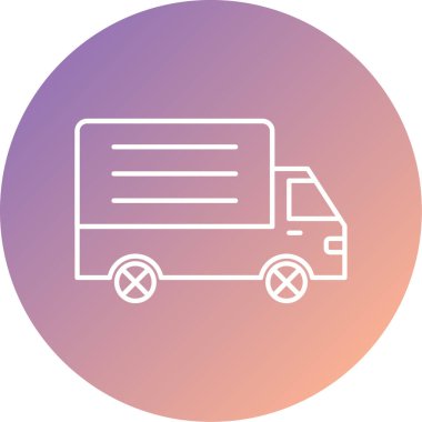 Dağıtım simgesi soyut arkaplanda izole edildi