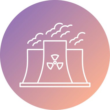 Nükleer güç simgesinin vektör illüstrasyonu