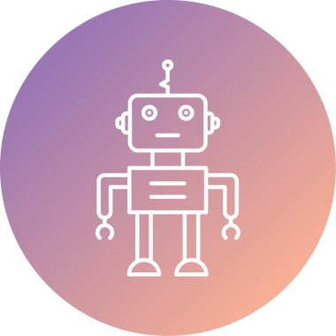 Robot simgesinin vektör illüstrasyonu
