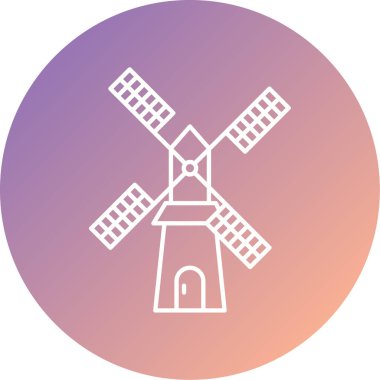 Eşsiz yel değirmeni vektör simgesi