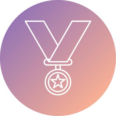 Madalya. Web simgesi basit illüstrasyon