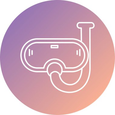 scuba gözlükleri vektör simgesi modern illüstrasyon