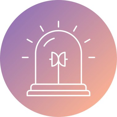 Uyarı mezar taşı simgesinin vektör çizimi