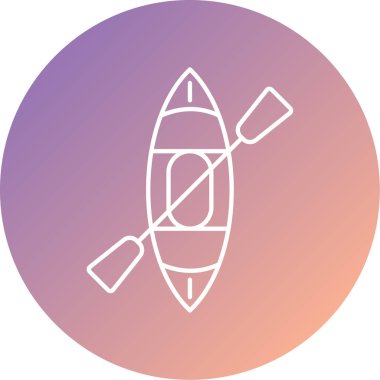 Modern kayak simgesinin vektör illüstrasyonu