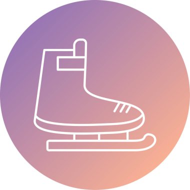 Buz pateni simge vektör çizim