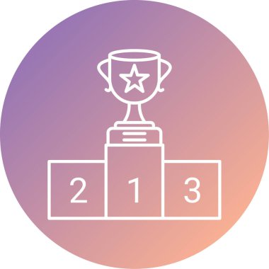 Kazanan Podyum Simge Vektör İllüstrasyon