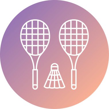 Tenis raketleri simge vektör çizim