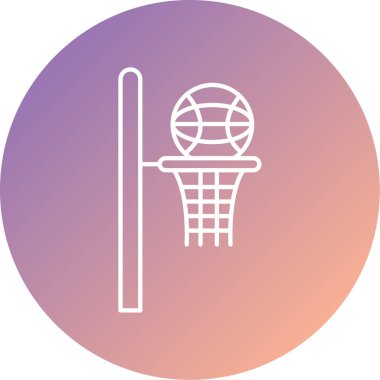 Basketbol. Web simgesi basit illüstrasyon