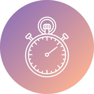 Basit kronometre simgesi, vektör illüstrasyonu