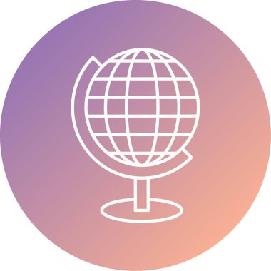 Küre. Web simgesi basit illüstrasyon