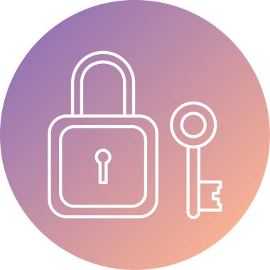 ikon vektör illüstrasyonunu kilitle