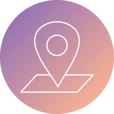 konum simgesi, vektör çizimi