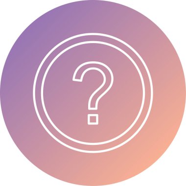 Soru işareti. Basit resimleme