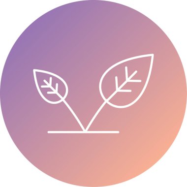 Eşsiz Yaprak Vektör Satır Simgesi