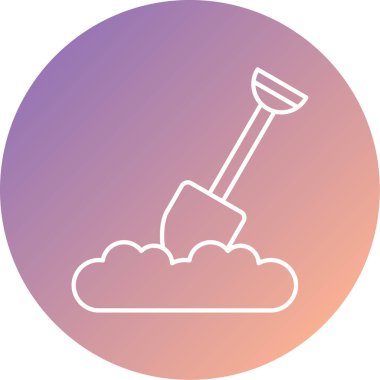 Kürek simgesi, vektör illüstrasyonu