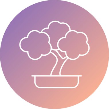 Ağaç büyüyen simgenin vektör illüstrasyonu