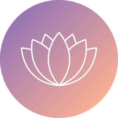 Lotus ikonu vektör illüstrasyonu