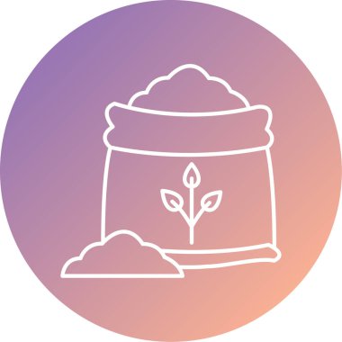 eşsiz torba vektör çizgisi simgesi