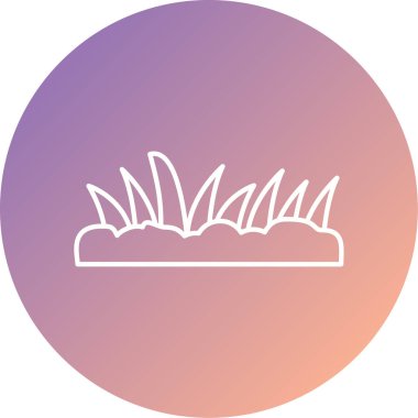 vektör illüstrasyonu, çim simgesi biçimi