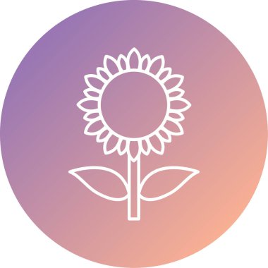 Çiçek. Web simgesi basit illüstrasyon